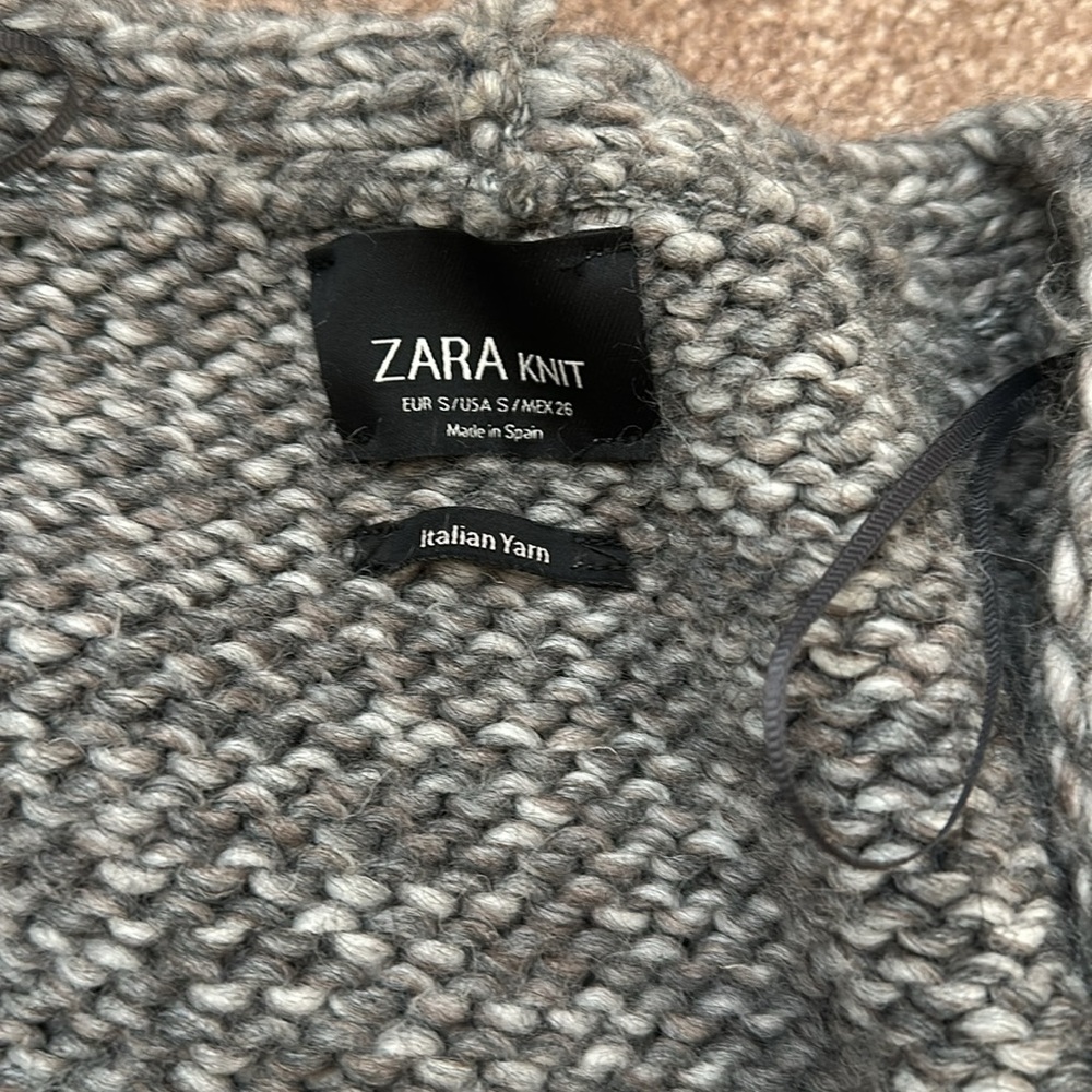 Zara Long Cardigan; Italian Yarn; Made in Spain - Picture 2 of 4